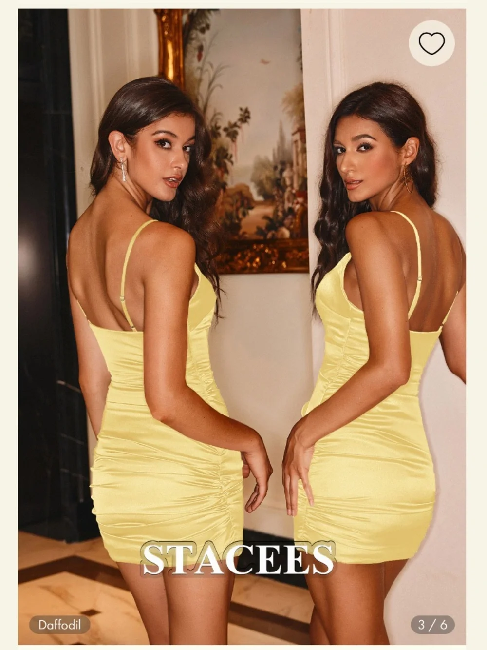 NWT Stacees Sheath/Column Square Neckline Sleeveless Satin Dress Daffodil sz 0